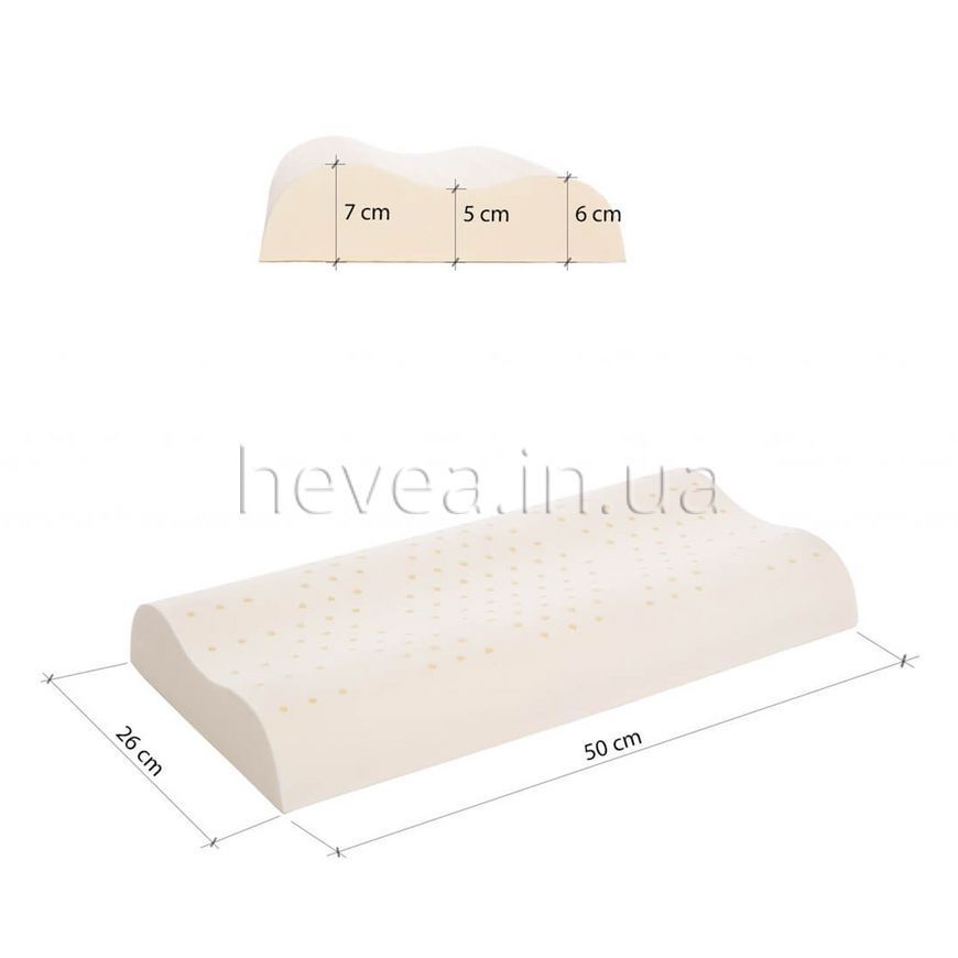 Детская латексная подушка КОНТУР 26x50 см (3-7 лет) 2013 фото Hevea